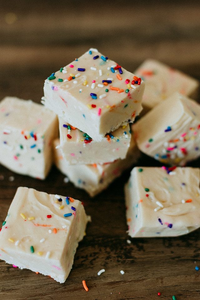 Birthday cake fudge