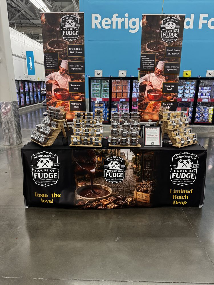 The House of Fudge booth, fully stocked and ready